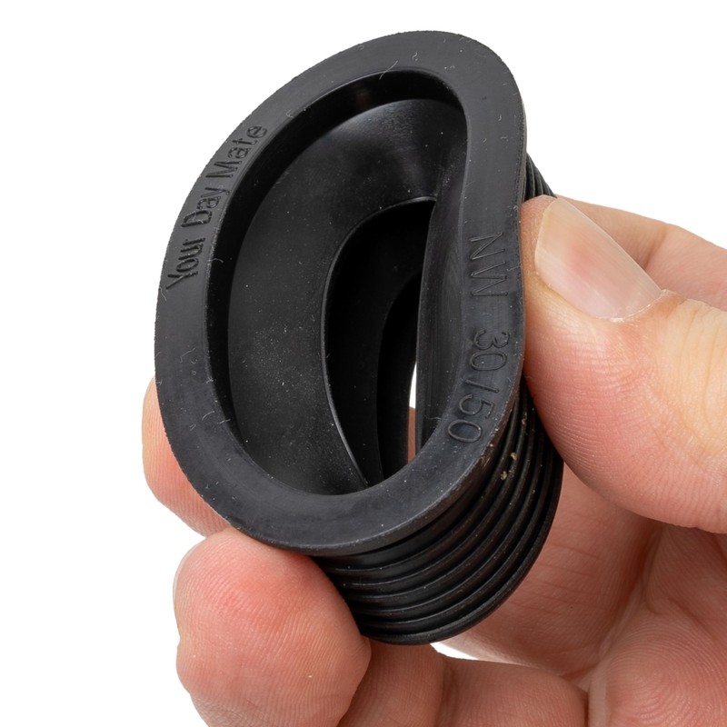 Siphon rubber sleeve, 2 pieces, made of rubber, NW 30/50,