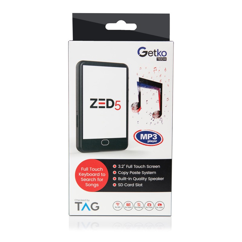 Getko Tech ZED5 32 GB Touch Screen Kosher MP3 Player