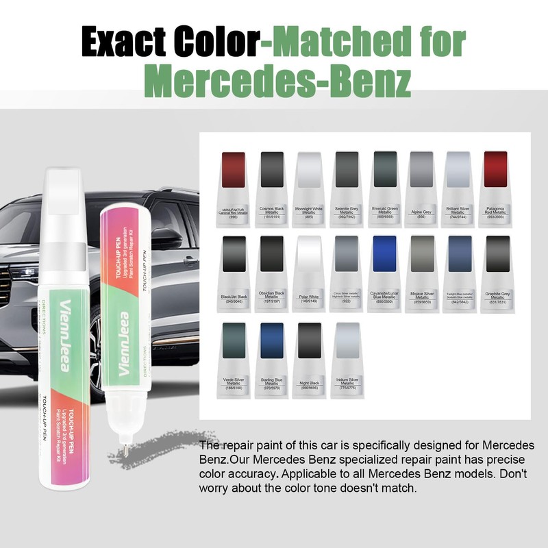 3rd-Generation for Mercedes-Benz Touch Up Paint for Cars Pen Kit