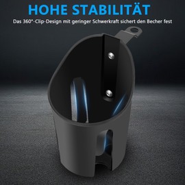 WODHMIEY Handlebar Mount Drink, Universal Motorcycle Cup Holder Cup Holder with Plastic Material, Strong Toughness, and Elasticity, Universal for Motorbikes, with Reliable