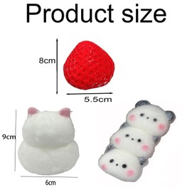 4 PCS Taba Squishy Kit, Taba Squishy Strawberry, Strawberry Squishy, Taba Squishy Paw, Taba Squishies, Taba Squishy, Fufu Cat Paw Squishy Toys