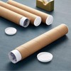 INCREWAY 24PCS Cardboard Shipping Tube End Caps 51mm Mailing Tubes