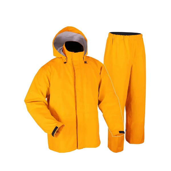 MAEGAKI AP2000 GORE-TEX® Rain Suit, Rainwear, Moisture Permeable, Water Repellent, For Work, Includes Storage Bag (M, Orange)