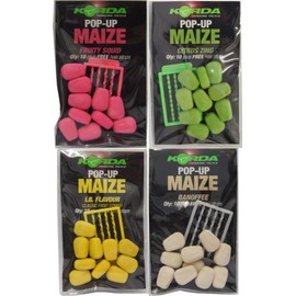 Korda - Pop Up Maize | IB (Yellow) | Artificial Buoyant Hookbait for Carp Fishing | Highly Buoyant Maize with Colour Matched Stops | Pack of 10