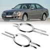 2PCS Fog Lamp Bumper Grille Cover Gloss Chrome 2118851174 Replacement