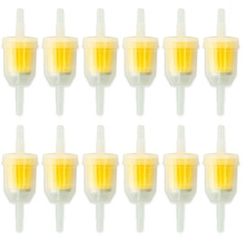 12pcs Fuel Filter Gas Inline Fuel Filter Universal Fuel Filter for Motorcycle Scooter Moped Generator