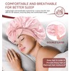 HiRui Silk Satin Bonnet for Sleeping Women, Double-Layer Sleep Cap