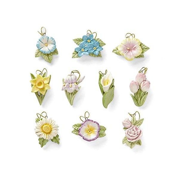 Lenox Ornament Tree - Set of Ornaments (Celebrate Flowers)