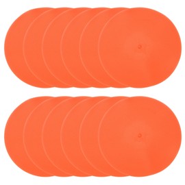 PATIKIL Spot Markers 9 Inch, 12 Pcs Non-Slip Floor Dots Agility Markers Flat Field Cones Poly Dots for Gym PE Speed Training Dance Soccer Basketball Sports, Orange