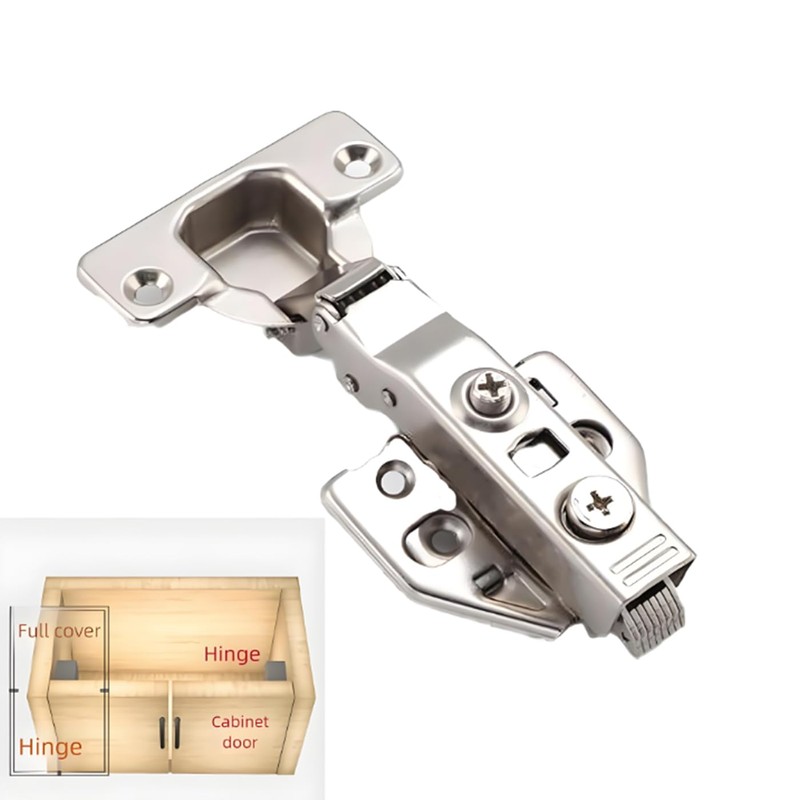 2pcs Fully Covered American Style 105 Degree Frameless Cabinet Hinges,