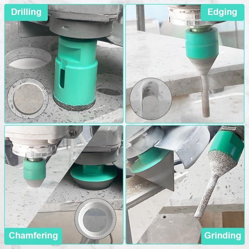 LEKOMESH Diamond Core Drill Bits Set 10pcs Tile Hole Saw