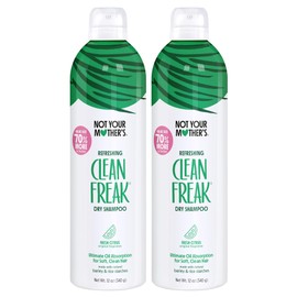 Not Your Mother's Not Your Mother's Clean Freak Refreshing Jumbo Dry Shampoo (2-Pack) - 12 oz - Instantly Refreshes Hair Between Washes - Fresh Citrus Scent - Ultimate Oil Absorption - For All Hair Types