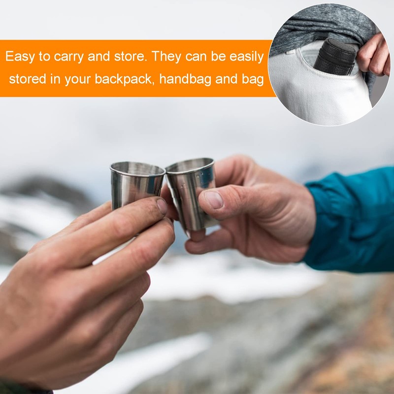 Ksvaye 8 pieces stainless steel cup