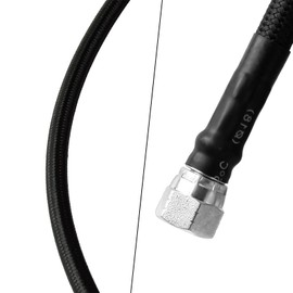 MuRealy Braided Lines Transmission Cooler - Upgraded 6AN 52-Inch Black Nylon Braided Cooler Lines, Compatible with TH350 700R4 TH400 NP-700RTL 3L80, Cooler Line for Chevy Ford Mopar GM Buick