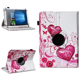 na-commerce Robust Universal Protective Case for 10-10.1 Inch Tablet, Made of High-Quality Artificial Leather, 360° Rotatable Case, Stand Function, Motif 6