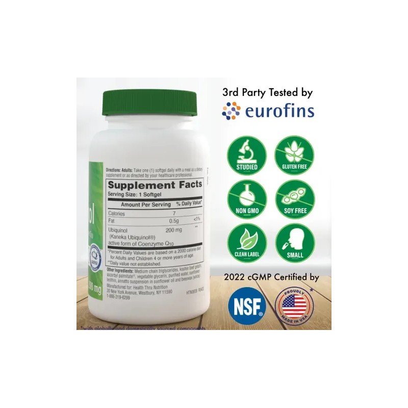Health Thru Nutrition, Ubiquinol Coq10 200 Mg