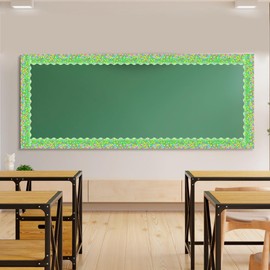 Wonmon 49.2 Feet Spring Bulletin Board Border Roll, Spring Flower Bulletin Board Border Trim for Spring Easter Summer Party School Classroom Office Bulletin Board Wall Decorations