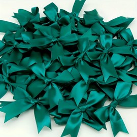 Green Gift Wrap Bows - 50pcs 3.3 Inch Elegant Bows for Gift Wrapping, Party Decorations, Wedding Decor, Birthday Presents, Holiday Gifts, DIY Crafts, Baby Shower, Anniversary, Christmas, Gift Bags