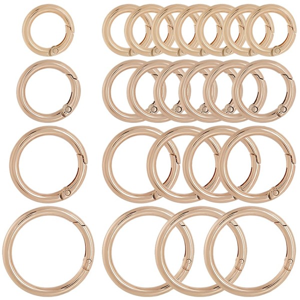 SOFPLATE 1 Box 20Pcs 4 Sizes Round Snap Hook Carabiner
