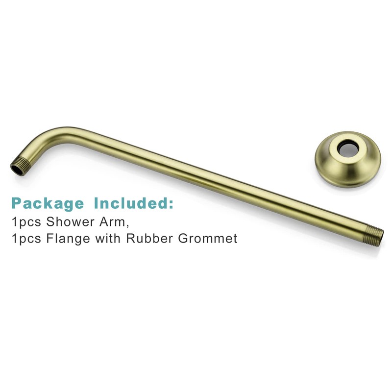 BESTILL 16 Inch L-Shaped Shower Head Extension Arm, Shower Arm