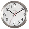 Acctim Aluminum Java Wall Clock 250mm, Silver, 17.5 x 10.3