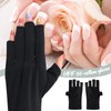 GWAWG 3 Pairs UV Gloves Gel Manicure Gloves Anti-UV Fingerless