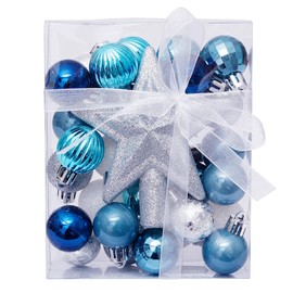 Christmas Ornaments Christmas Tree Balls Ornaments Christmas Ornaments Christmas Balls Ornaments Christmas Balls Ornaments Set of 30 Stars Balls Christmas Decorations Tools Props for Christmas Tree Party Event Multi-Use (White Gold)