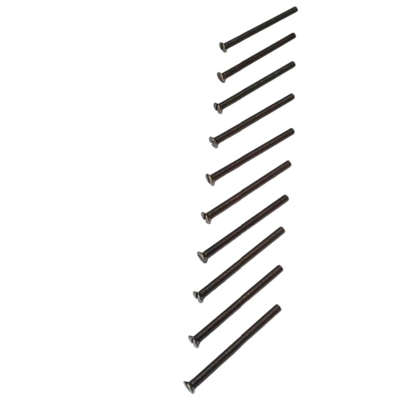 Antique Brass Flat Slotted Countersunk Head Screws, M3.5 x 50mm.