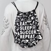 JYTAPP Soccer Gifts Bag Eat Sleep Soccer Repeat Drawstring Bag