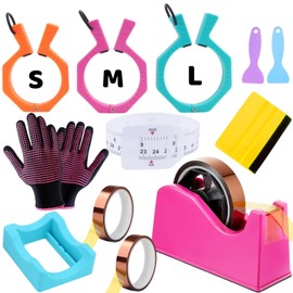 3-Size Sublimation Tumblers Pinch 12 Oz,20 Oz,30 Oz,40 Oz,with Heat Tape Dispenser, Pinch Tumbler Perfect Clamp Grip Tool, Supplies for Sublimation Blanks Thermal Tape (3Size+Cradle+Dispenser)