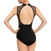DANSHOW Halter Ballet Leotard for Women Dance Mesh Neck Ladies