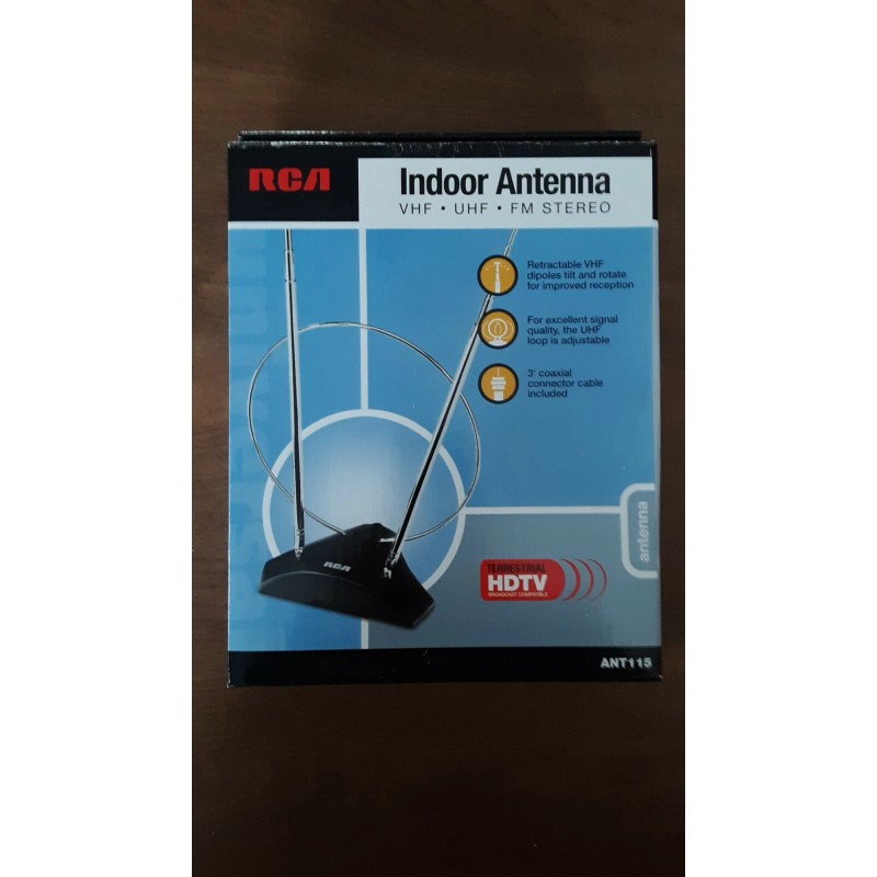 RCA Indoor TV Antenna VHF/UHF/FM Stero Terrestrial HDTV w/ TVC-90