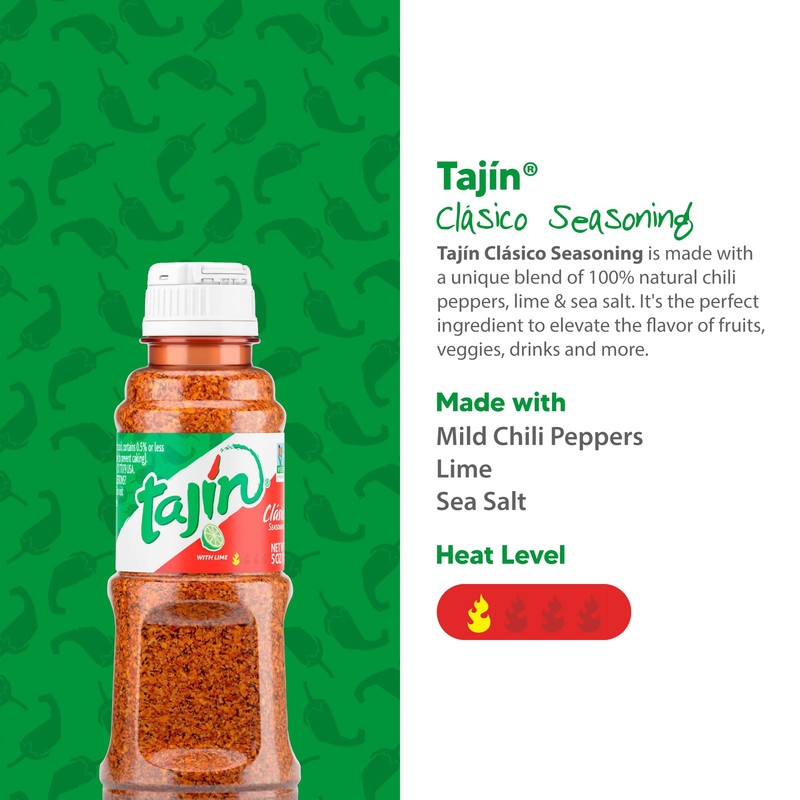 Tajín Clásico Chile Lime Seasoning 5 oz (Pack of 3)
