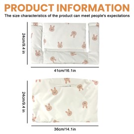 Seat Cushion for Stokke Tripp Trapp: High Chair Seat Cushion, Double Padding on Backrest, Waterproof Kids Seat Cushion, Removable, Organic Cotton Soft Seat Cushion, High Chair Accessories (Rabbit)