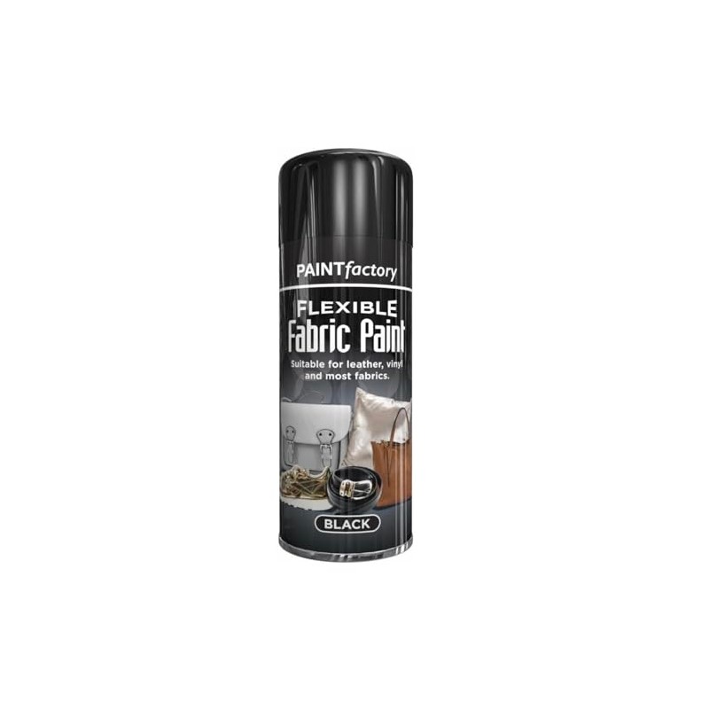 Paint Factory Black Flexible Fabric Spray Paint, Suitable for Leather