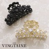 VINGTAINE H-141-BK- Hair Claw Elegant Rhinestone Hair Head Access Hair