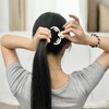 White ponytail updo hair clip / 포니테일 올림머리 집게핀 화이트