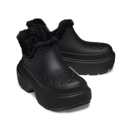 Crocs Unisex Stomp Lined Shorty Boots Ankle, Black/Black, 6 US Men