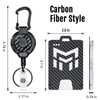 MNGARISTA Retractable Badge Holder, Carbon Fiber ID Badge Reel Strong,Retractable