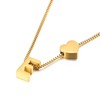 Qings Letter E Gold Plated Love Pendant Necklace Exquisite Heart