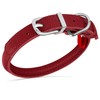 OOPSDOGGY Rolled Leather Dog Collar Soft Roll Collars for Small