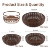 6-Pack Small Round Handwoven Wicker Baskets – Multi-Purpose Rattan Fruit
