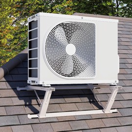 WeCooper Rooftop Mini Split Mounting Bracket 9000to24000BTU,Heavy Duty Adjustable Roof Bracket More Stability&Level for Ductless Minisplit AC Condenser Unit&Heat Pump,Support to 335LB off white
