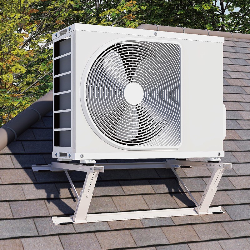 WeCooper Rooftop Mini Split Mounting Bracket 9000to24000BTU,Heavy Duty Adjustable Roof