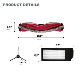 Piegricdiat Robot Vacuum Replacement Parts Fit for Yeedi C12 Pro Plus, Replacement Accessories kit Fit for Yeedi C12 Plus(13PC- Brush ROLL& Sweep& Filter)