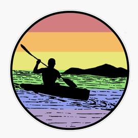 Kayaking Sticker Decal Vinyl Bumper Stickers Waterproof 5"