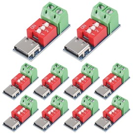 USB-C PD Trigger Board Module PD/QC Decoy Board Fast Charge USB Type-c to 5V9V12V20V High Speed Charger Power Delivery Boost Module (10pcs)
