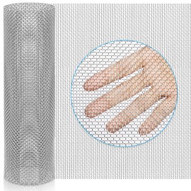 Valchoose 304 Stainless Steel Mesh Screen11"X24"(280X610mm), 8Mesh Non-rusting, 2.55mm Hole Metal Mesh Sheet Sturdy and Easy to Work, Non-corrosive Mesh Screen for Vent, Cage, Garden, Window 1 Roll