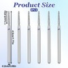 6 PCS Needle Shaped Cuticle Drill Bits 3/32" 2mm Nail