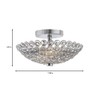 Home Decorators Barclay 2-Light Chrome and Crystal Flush Mount